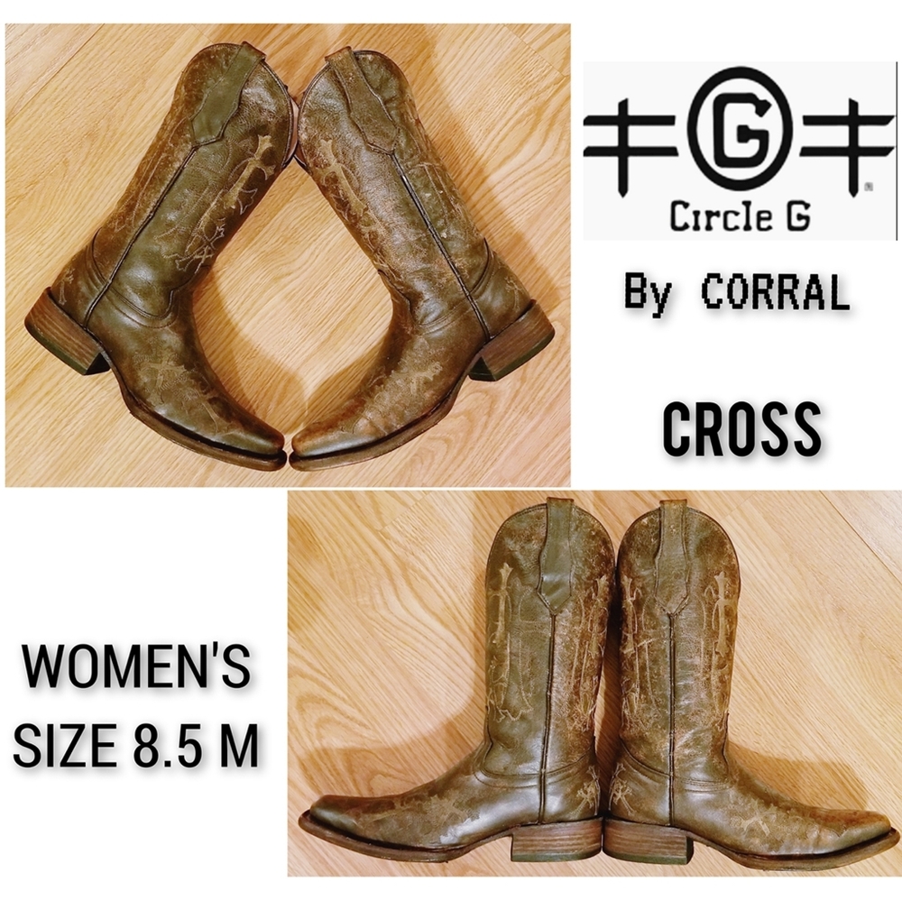 CIRCLE G By CORRAL "Cross"  Women's Western Boots